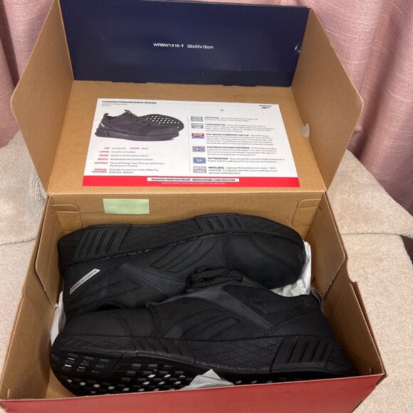 Reebok Mens Fusion Formidable Athletic Work Shoes Size 8 Black RB4300 ASTM F2413 - Picture 6 of 16
